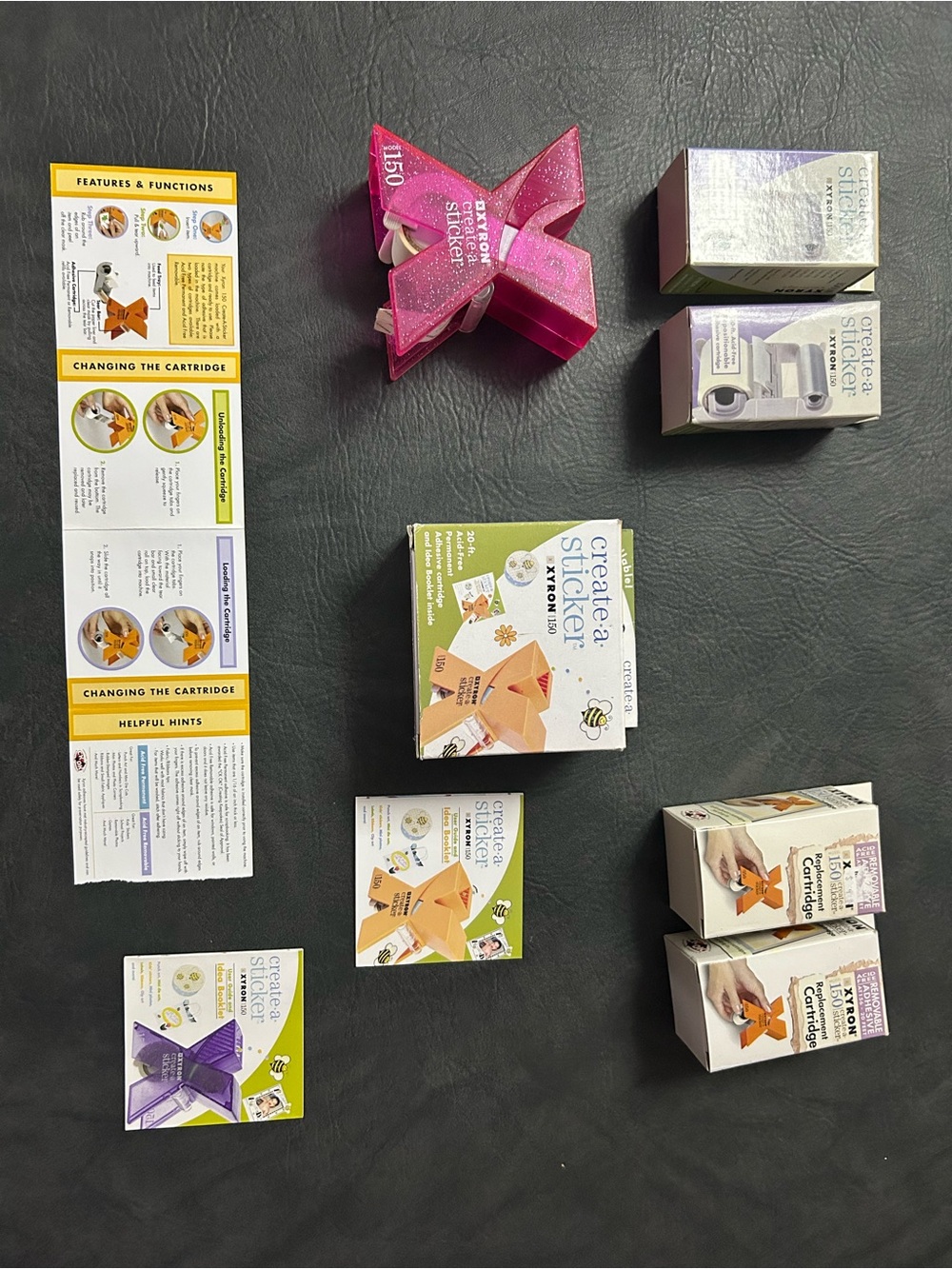 Xyron 150 Create-a-Sticker and Refill Cartridges Lot
